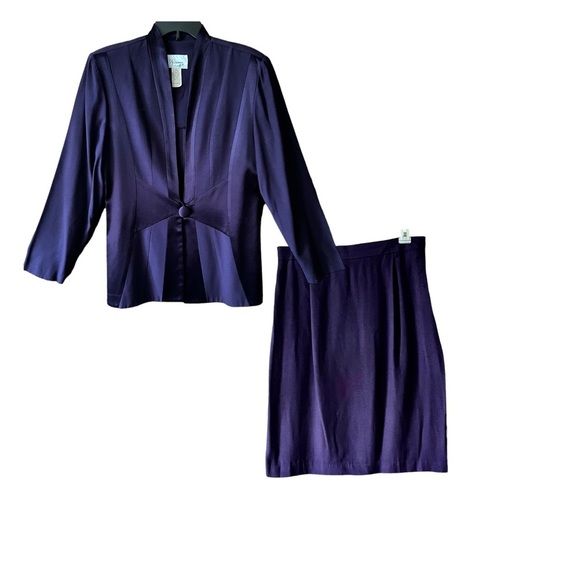 Vintage 80’s purple jacket /skirt set. - Picture 1 of 6
